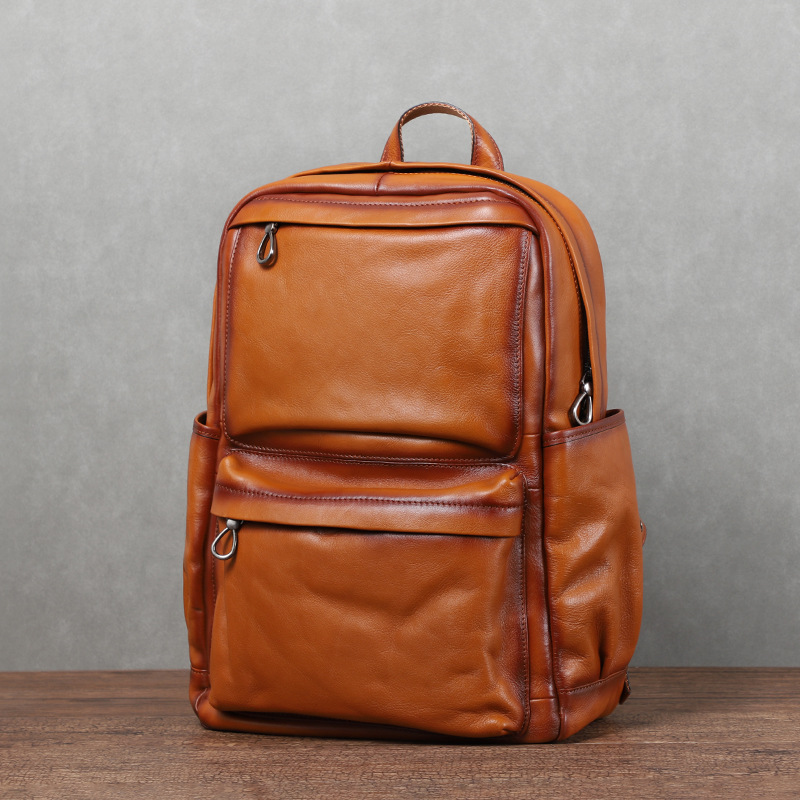 Leather Backpack Vintage - Zaino da uomo YETTIES in pelle