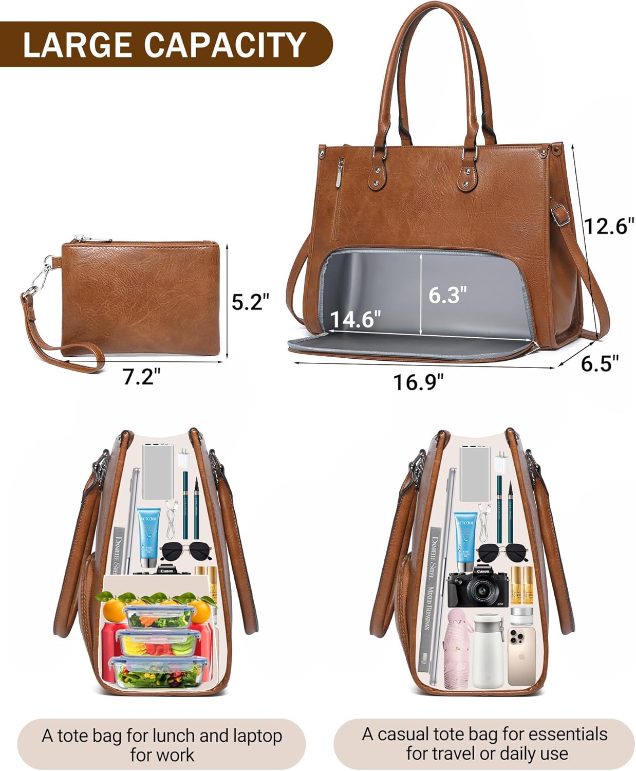 Laptop Backpack 15.6 - Borsa per Laptop 2 in 1