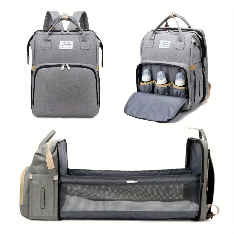 Backpack Diaper Bag - Borsa per Neonati Pieghevole alla Moda,