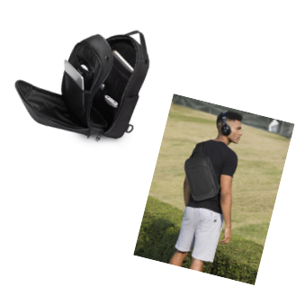 Travel Backpack Anti Theft - Borsa a tracolla OZUKO per uomo,