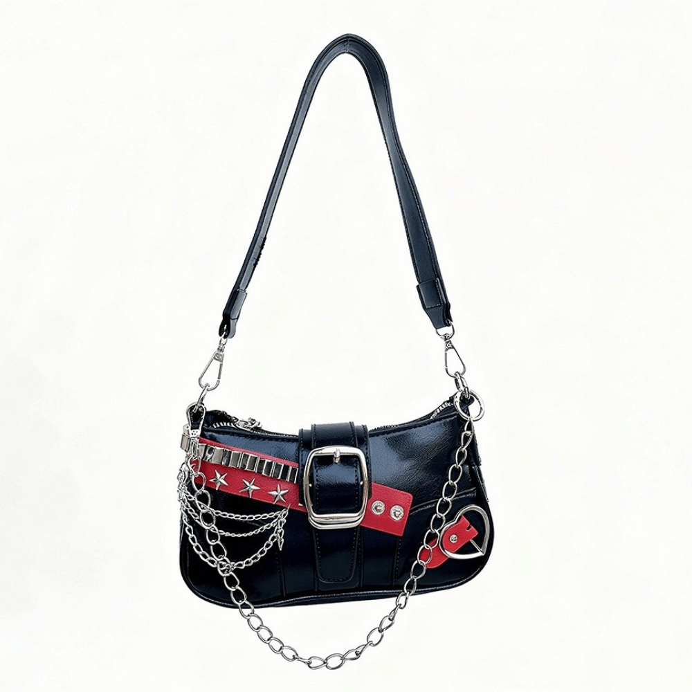 Leather Backpack Vintage - Borsa a tracolla vintage Y2K in