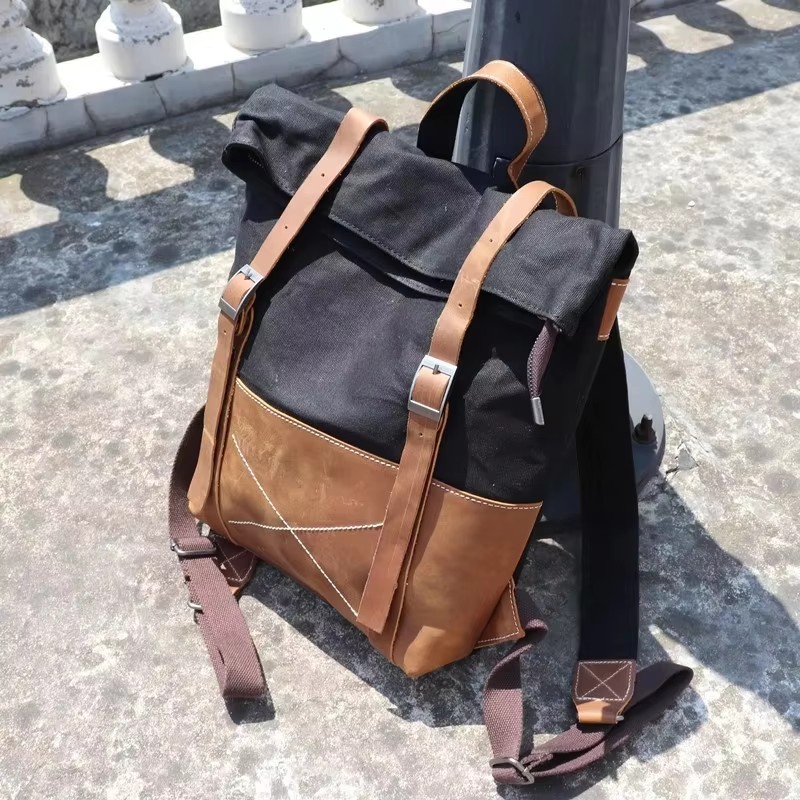 Zaino da uomo alla moda in tel - Leather Backpack Vintage recensione e prezzo