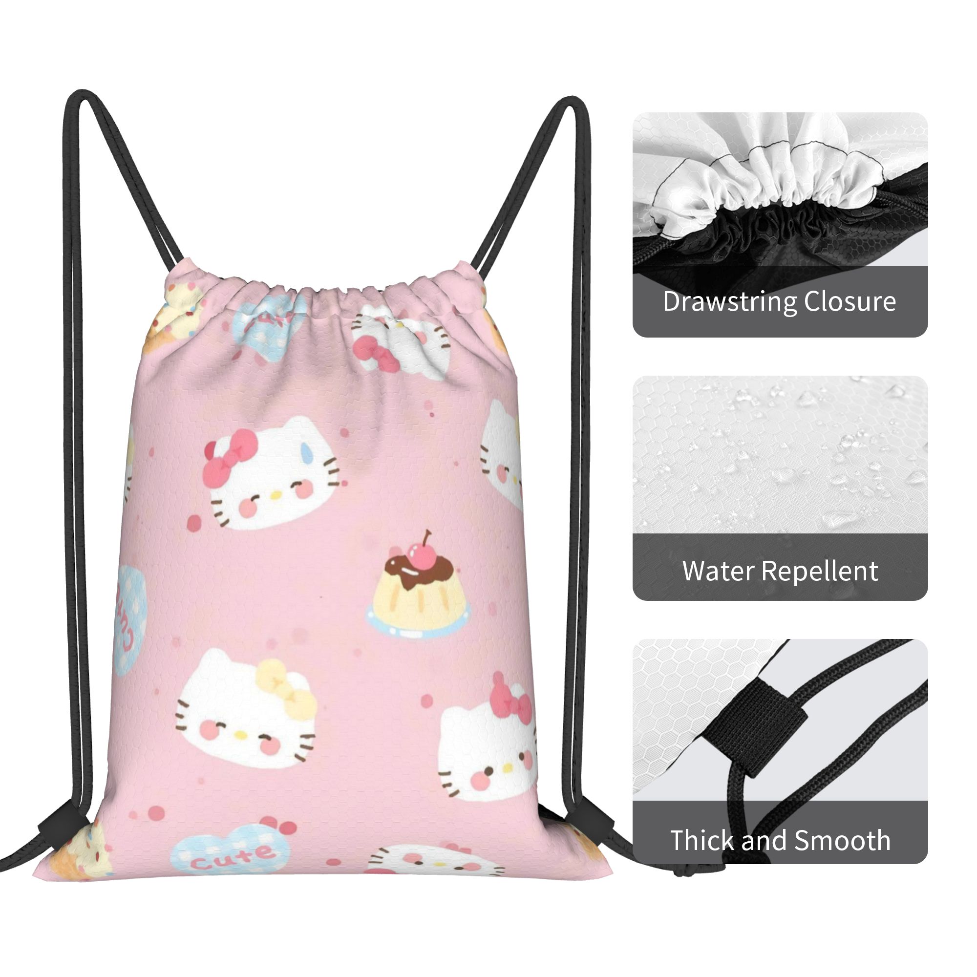 Zaino sportivo rosa con coulis - Drawstring Gym Bag recensione e prezzo