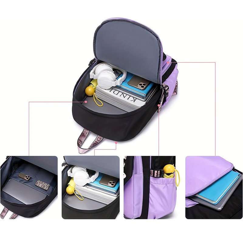 Zaino color block per ragazze  - School Backpack Teen recensione e prezzo