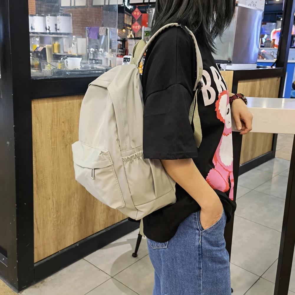 Zaino preppy in nylon tinta un - School Backpack Teen recensione e prezzo